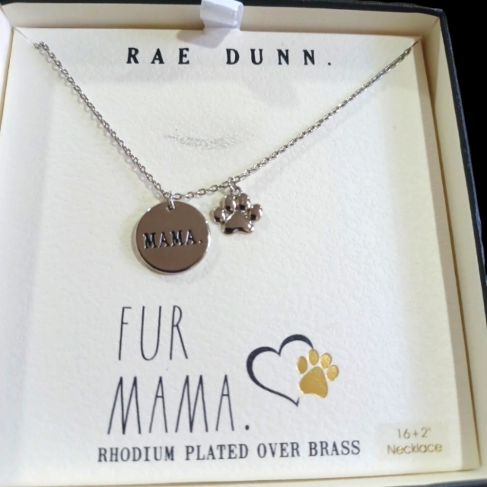 Rae Dunn Fur Mama Necklace *New in Box*